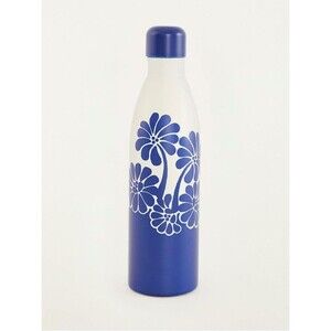 NEW FARM Rio Blue Palermo Insulated Stay Fresh Bottle Floral Stainless Steel 1L